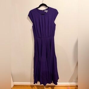 Jason Wu Deep Purple Capped-sleeve Midi Dress
